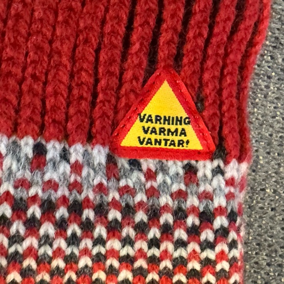 Swedish Ojbro Vantfabrick Wool Mittens with Dala Horse, XL - Picture 4 of 6